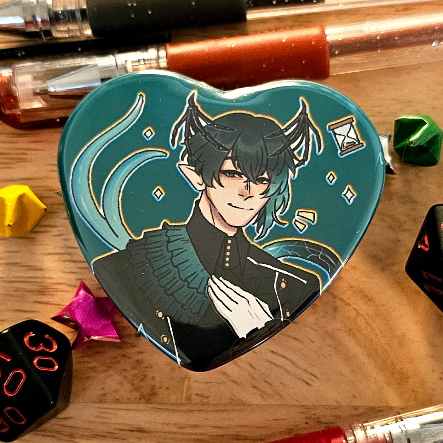 Obey Me! Side Characters - Heart Buttons!