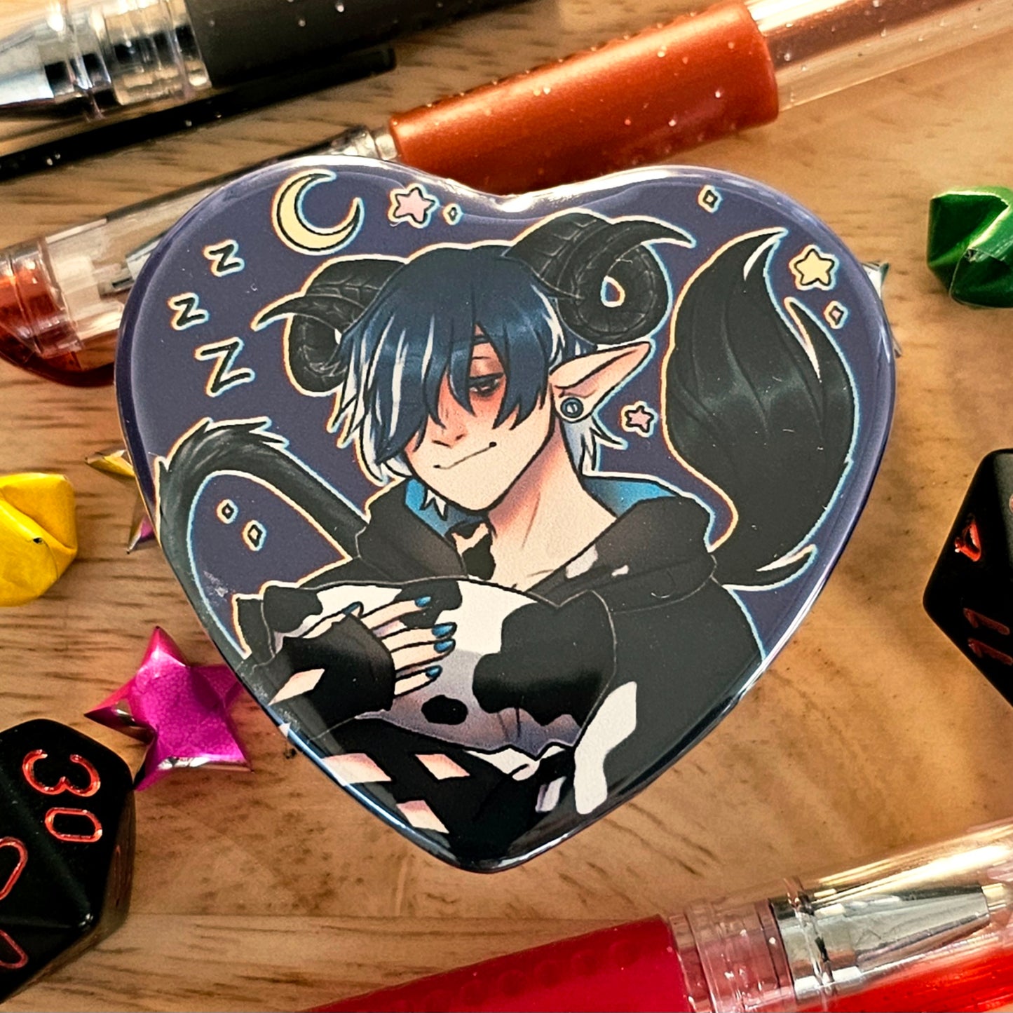 Obey Me! Demon Brothers - Heart Buttons!