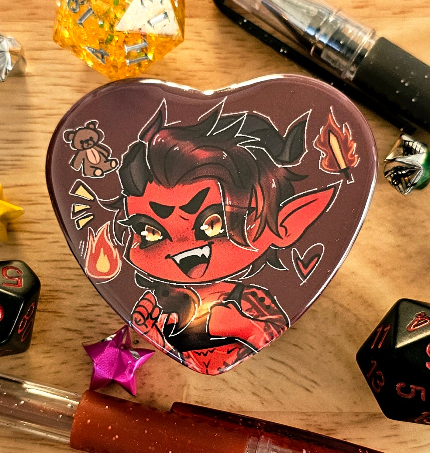 Baldur's Gate III Chibi - Heart Buttons!