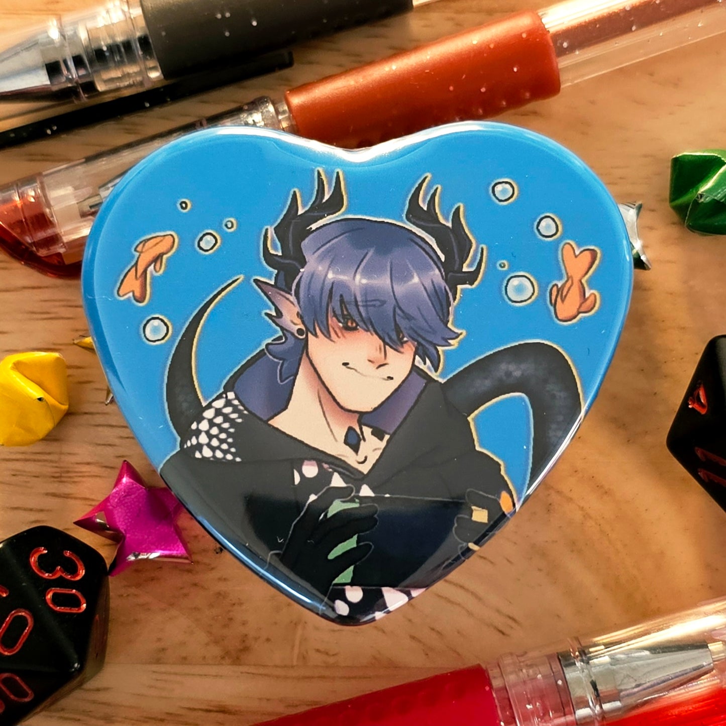 Obey Me! Demon Brothers - Heart Buttons!