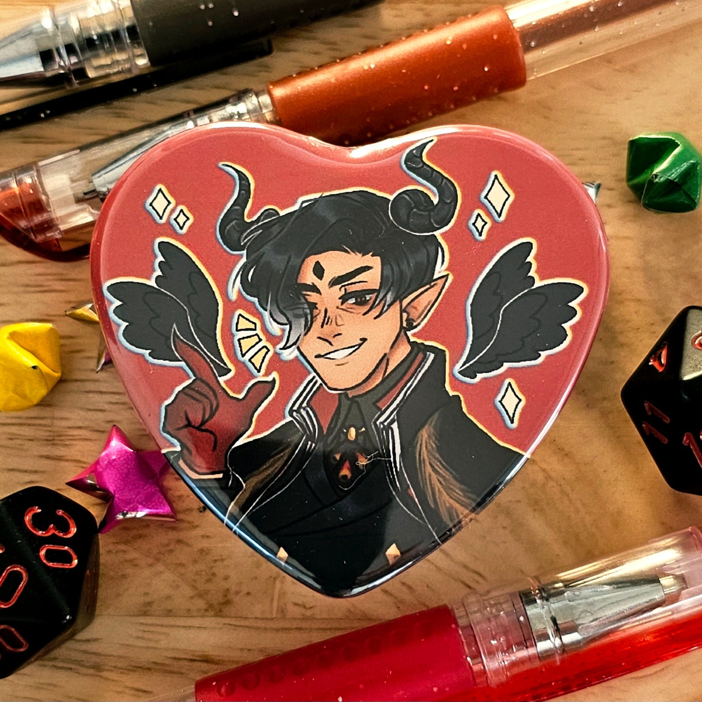 Obey Me! Demon Brothers - Heart Buttons!