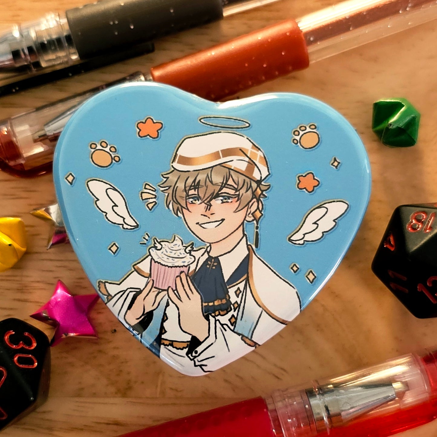 Obey Me! Side Characters - Heart Buttons!