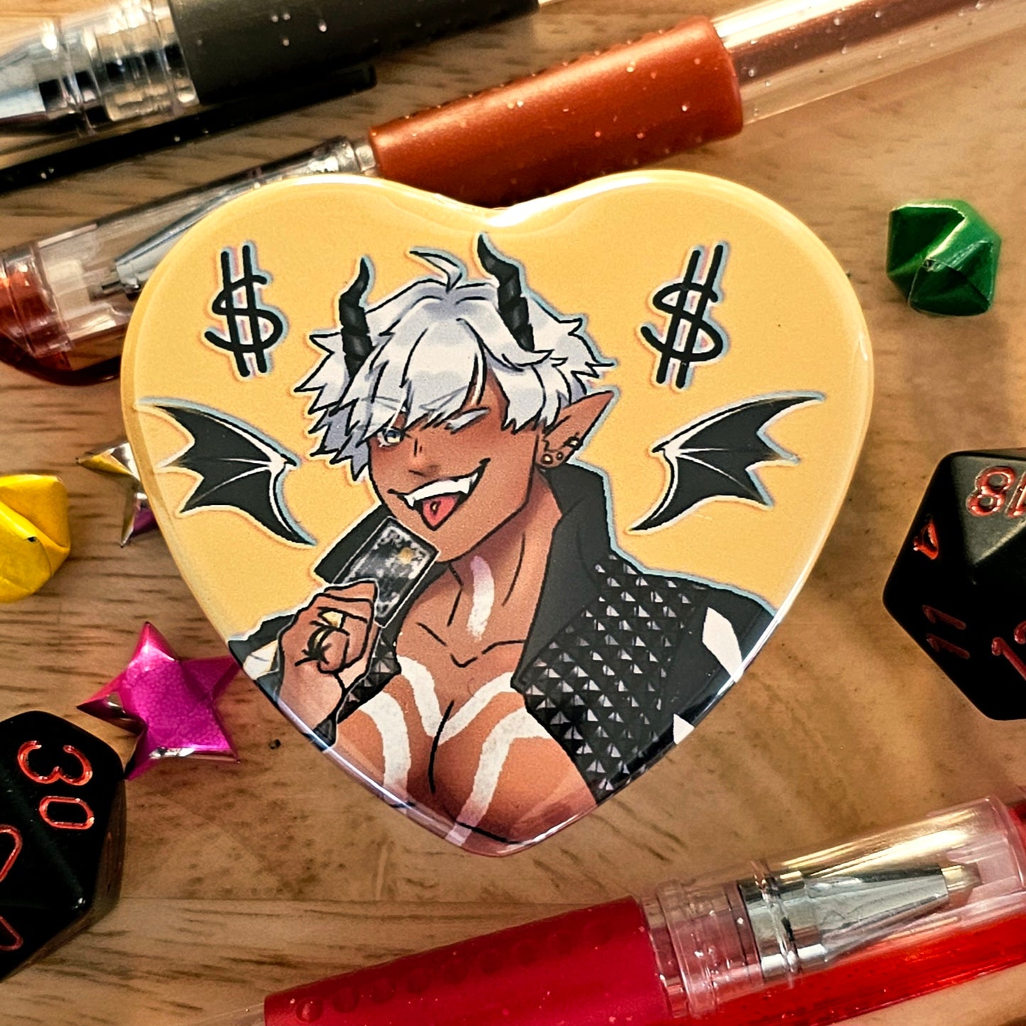 Obey Me! Demon Brothers - Heart Buttons!