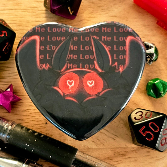 Loving Mothman - Heart Button!