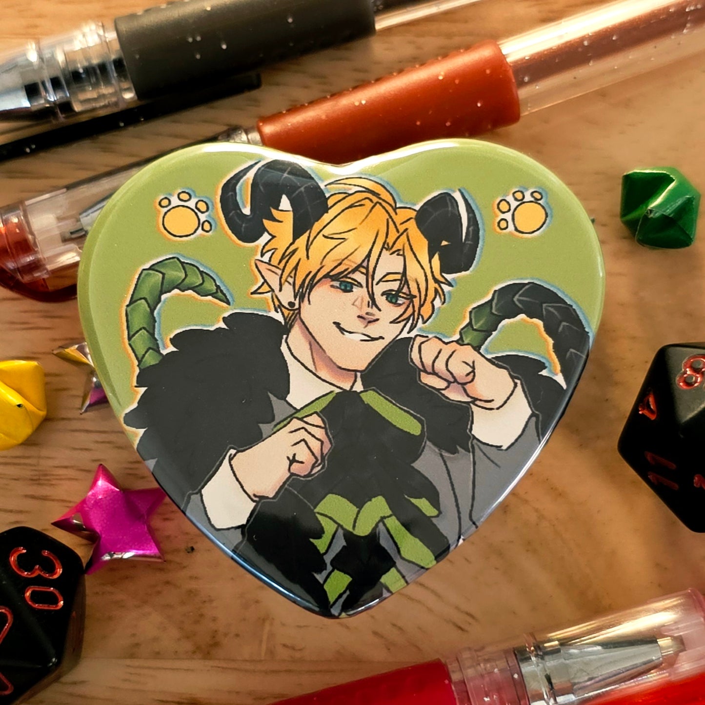 Obey Me! Demon Brothers - Heart Buttons!