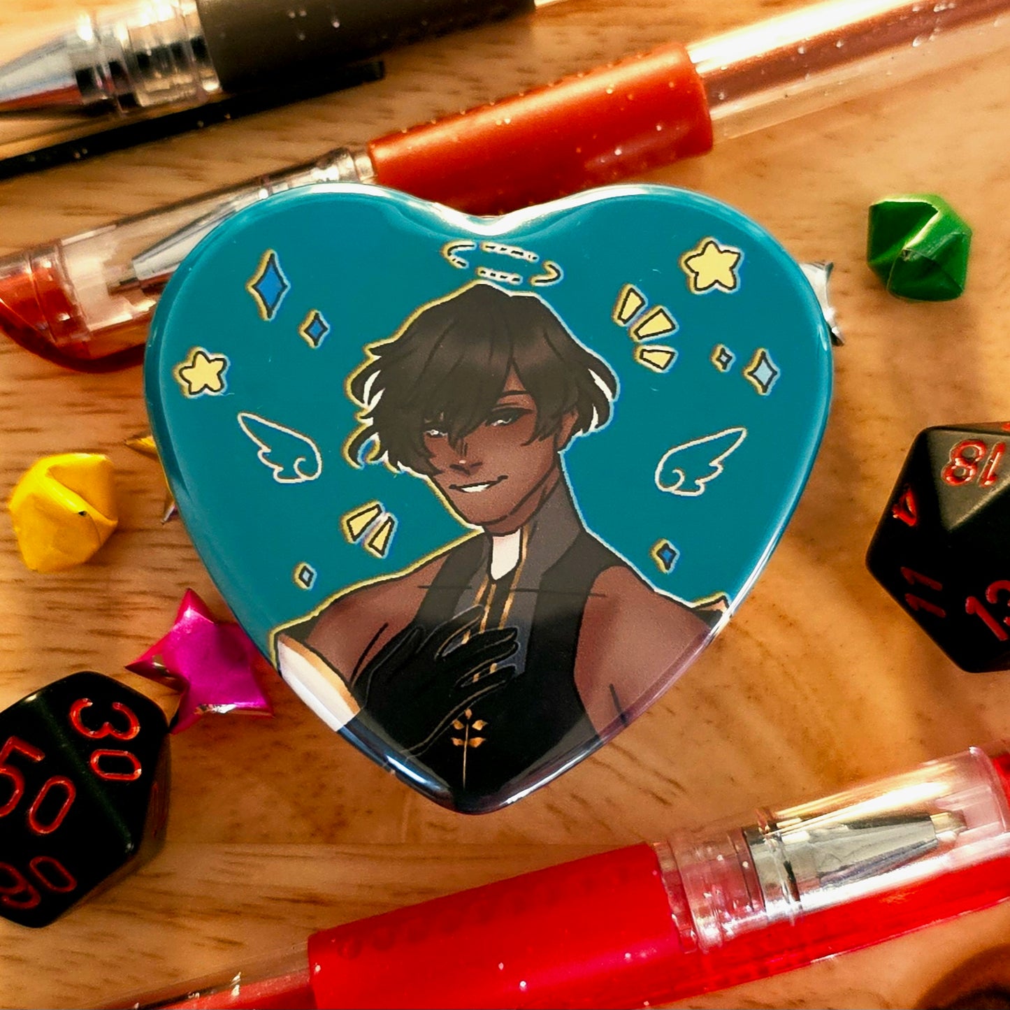 Obey Me! Side Characters - Heart Buttons!