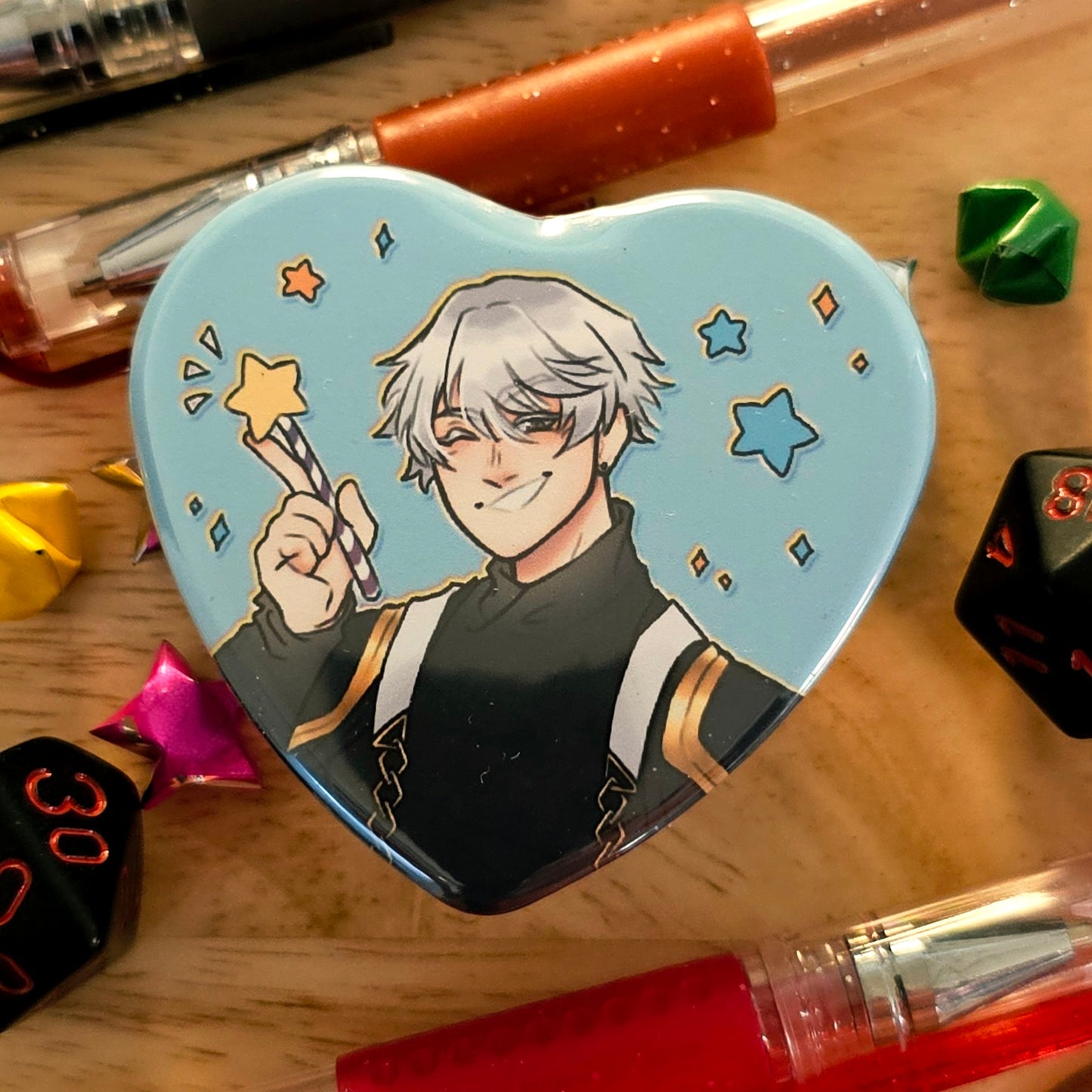 Obey Me! Side Characters - Heart Buttons!