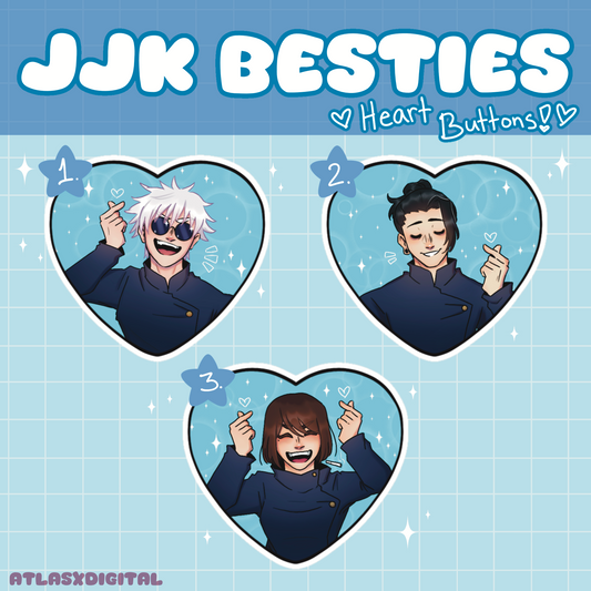 JJK Besties - Heat Buttons!