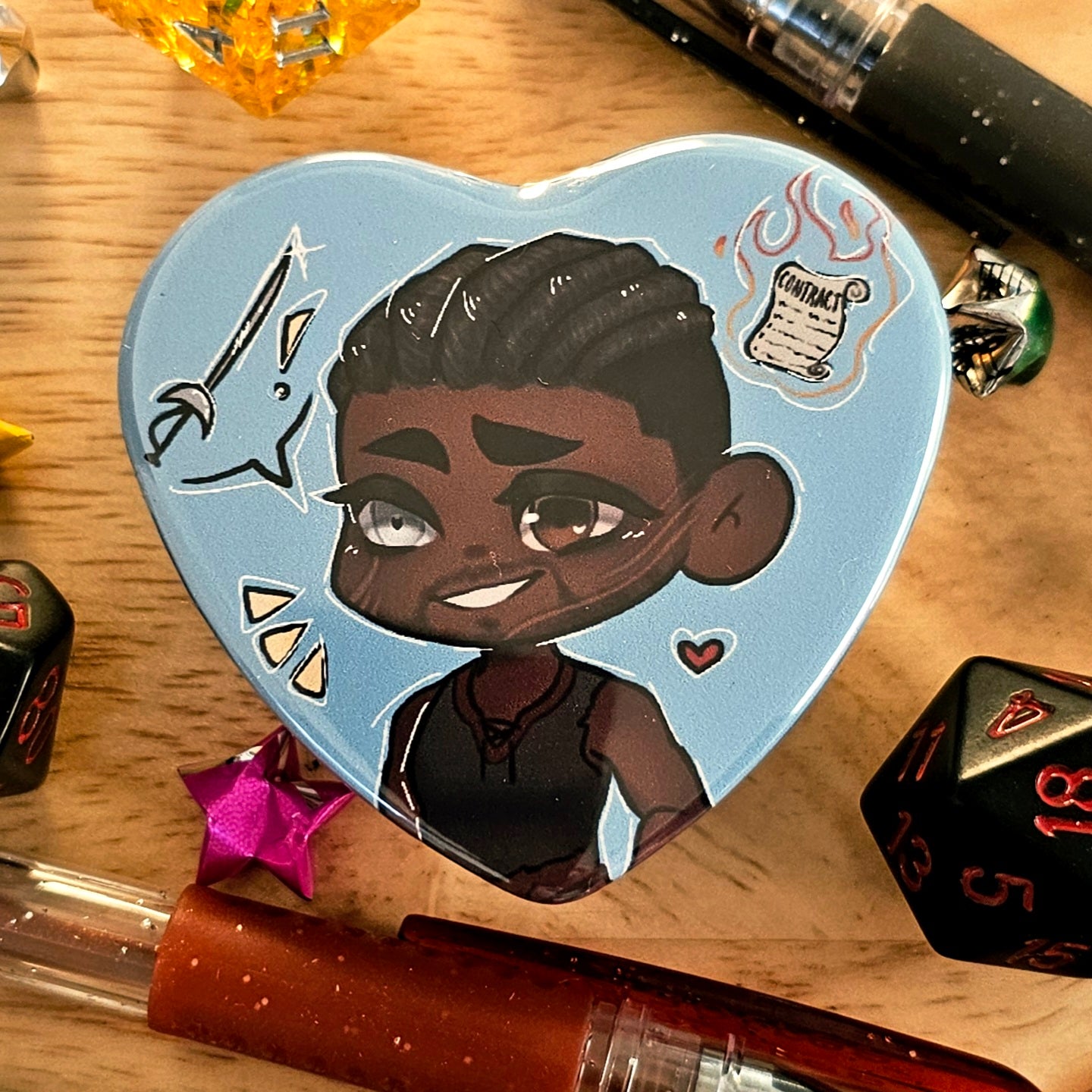 Baldur's Gate III Chibi - Heart Buttons!
