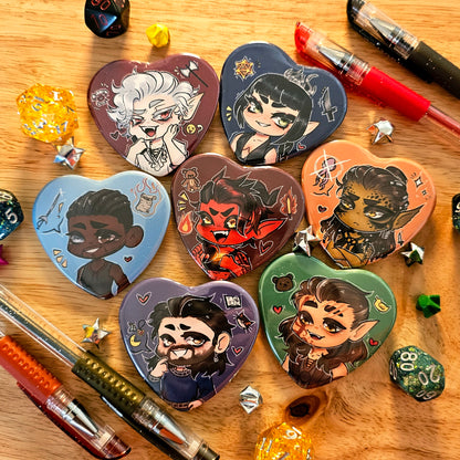 Baldur's Gate III Chibi - Heart Buttons!
